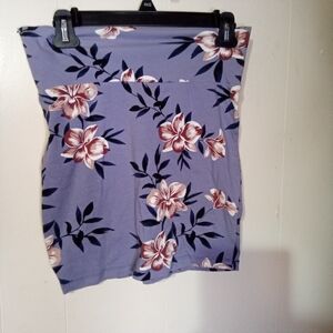 Charlotte Russe Lavender Floral Pencil Skirt